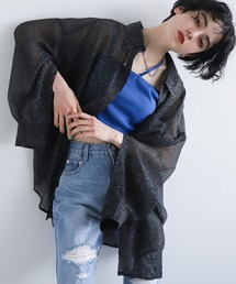 PAGEBOY | ローズジャガードシアーBIGシャツ(シャツ/ブラウス)