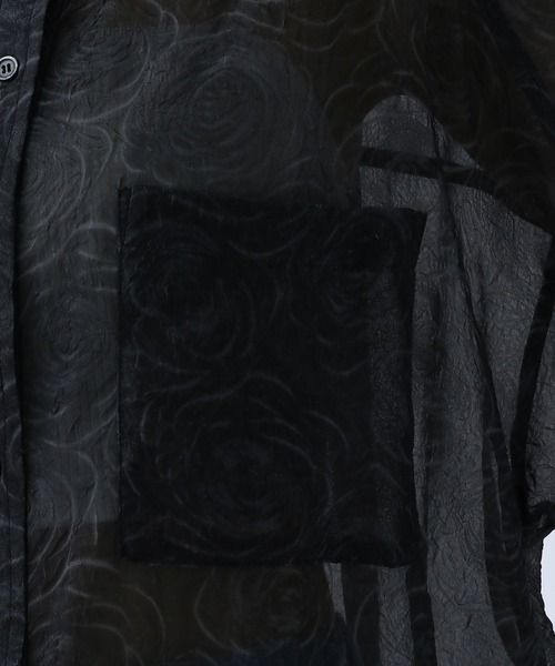 PAGEBOY(ページボーイ)の「ローズジャガードシアーBIGシャツ(シャツ/ブラウス・レディース・オフホワイト/ブルー/ブラック・FREE)」の11枚目の写真