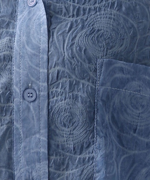 PAGEBOY(ページボーイ)の「ローズジャガードシアーBIGシャツ(シャツ/ブラウス・レディース・オフホワイト/ブルー/ブラック・FREE)」の8枚目の写真