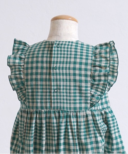 【セール】【Hoppetta(ホッペッタ)】 苺チェックロンパース（ロンパース）｜Hoppetta（ホッペッタ）