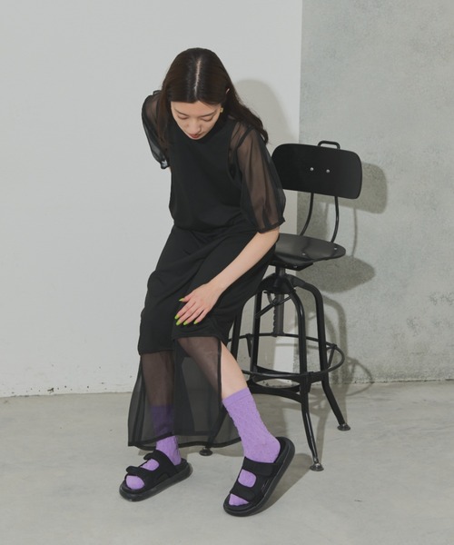 Solace（ソレイス）の「リバーシブルレイヤードワンピース（ワンピース・レディース・ブラック/ベージュ・M/L）」の13枚目の写真