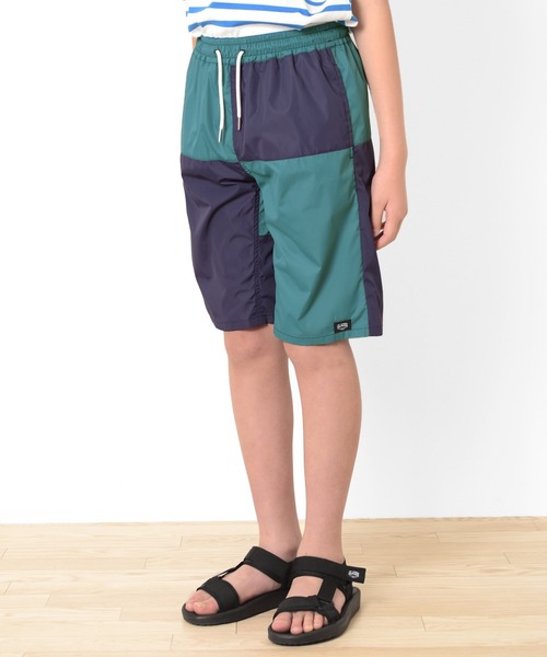 GLAZOS（グラソス）の「【水陸両用】ポリエステル・切り替え配色ショートパンツ（その他パンツ・キッズ・グリーン/グレイッシュブルー・170cm/160cm/140cm/150cm）」の15枚目の写真