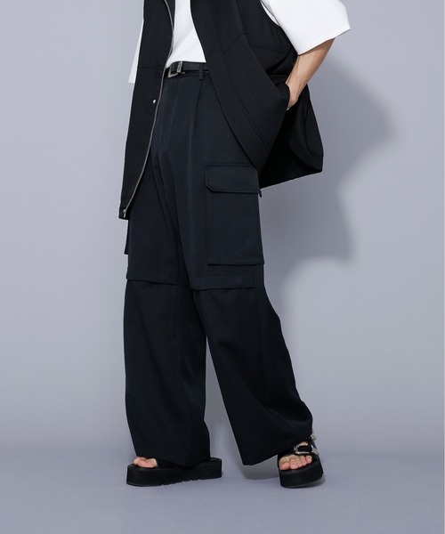 Ellno Loset（エルノロゼット）の「2WAYスリットカーゴパンツ/セットアップ対応（その他パンツ・メンズ・ブラック/ブルー系その他・SMALL/MEDIUM/LARGE）」の20枚目の写真