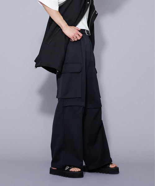 Ellno Loset（エルノロゼット）の「2WAYスリットカーゴパンツ/セットアップ対応（その他パンツ・メンズ・ブラック/ブルー系その他・SMALL/MEDIUM/LARGE）」の22枚目の写真