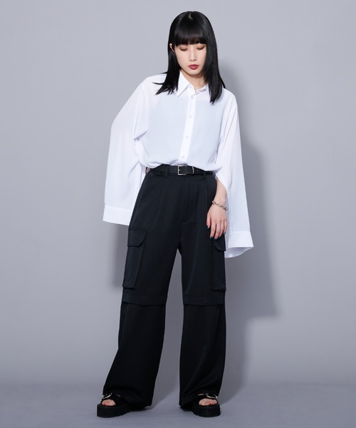 Ellno Loset（エルノロゼット）の「2WAYスリットカーゴパンツ/セットアップ対応（その他パンツ・メンズ・ブラック/ブルー系その他・SMALL/MEDIUM/LARGE）」の3枚目の写真