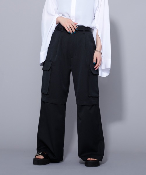 Ellno Loset（エルノロゼット）の「2WAYスリットカーゴパンツ/セットアップ対応（その他パンツ・メンズ・ブラック/ブルー系その他・SMALL/MEDIUM/LARGE）」の5枚目の写真