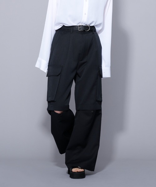 Ellno Loset（エルノロゼット）の「2WAYスリットカーゴパンツ/セットアップ対応（その他パンツ・メンズ・ブラック/ブルー系その他・SMALL/MEDIUM/LARGE）」の7枚目の写真
