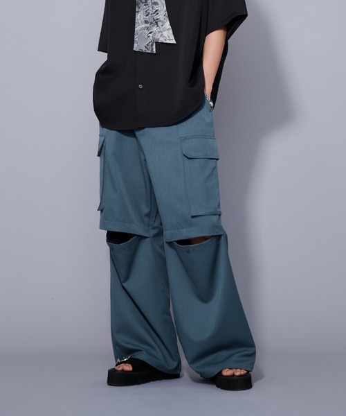 Ellno Loset（エルノロゼット）の「2WAYスリットカーゴパンツ/セットアップ対応（その他パンツ・メンズ・ブラック/ブルー系その他・SMALL/MEDIUM/LARGE）」の15枚目の写真