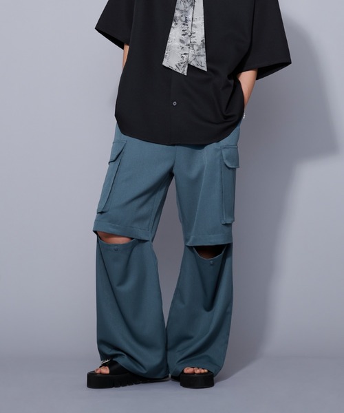 Ellno Loset（エルノロゼット）の「2WAYスリットカーゴパンツ/セットアップ対応（その他パンツ・メンズ・ブラック/ブルー系その他・SMALL/MEDIUM/LARGE）」の16枚目の写真