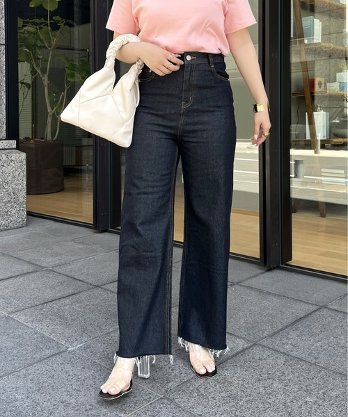 prose verse（プロズヴェール）の「ワイドストレートデニム（デニムパンツ・レディース・サックスブルー/ネイビー/ブルー・MEDIUM）」の13枚目の写真