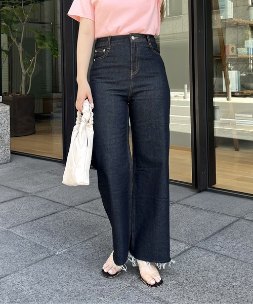 prose verse（プロズヴェール）の「ワイドストレートデニム（デニムパンツ・レディース・サックスブルー/ネイビー/ブルー・MEDIUM）」の14枚目の写真