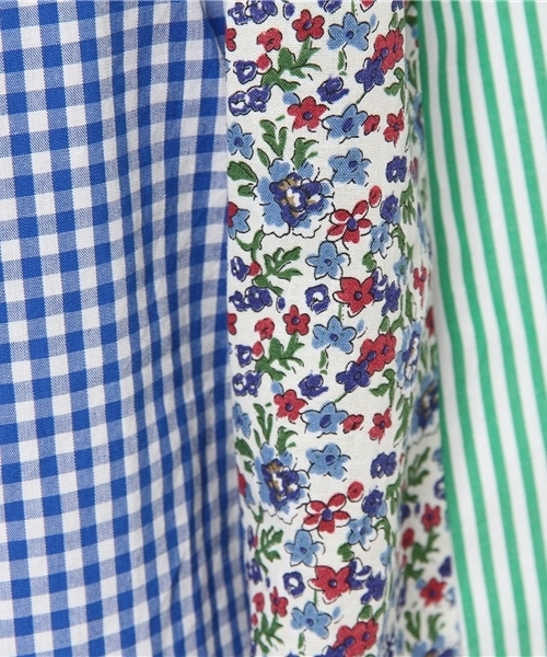 POU DOU DOU(プードゥドゥ)の「パッチワークスカート(スカート・レディース・グリーン/レッド・03)」の5枚目の写真