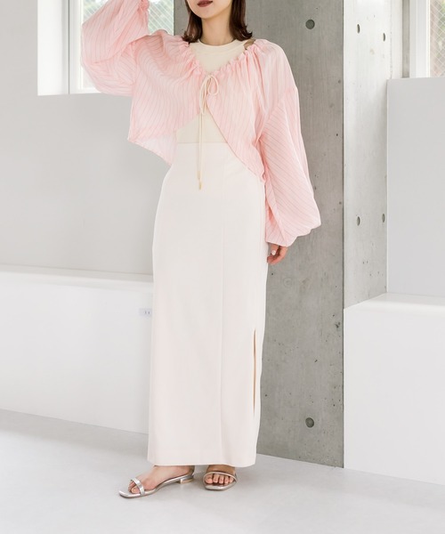 mystic（ミスティック）の「ドロストボレロシャツ（シャツ/ブラウス・レディース・ベージュ/オフホワイト/ピンク・FREE）」の22枚目の写真