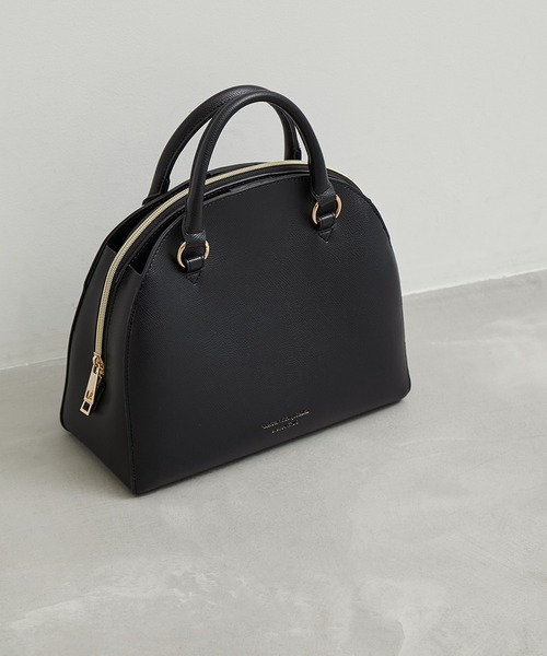 ROPE' PICNIC(ロペピクニック)の「3層ミドルラウンドシェイプボストン&ワイドショルダーバッグ(ボストンバッグ・レディース・ブラック/キナリ・FREE)」の6枚目の写真