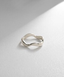 COCOSHNIK | シルバー ニュアンスリング ウェーブ(リング)