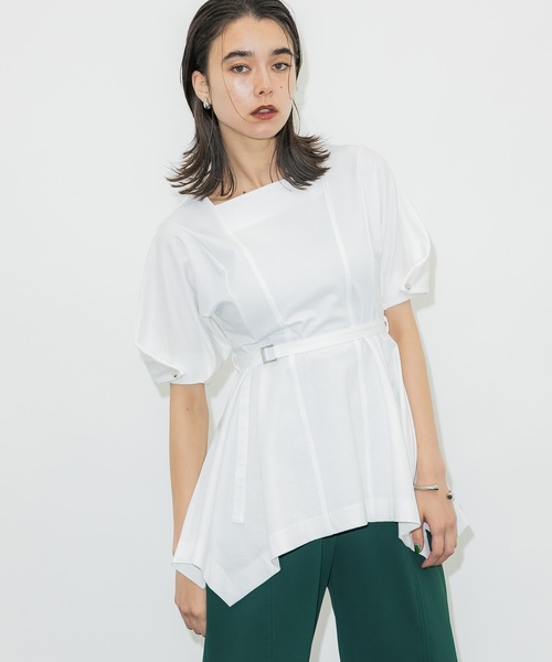 UNITED TOKYO（ユナイテッドトウキョウ）の「ロベルトカットソーブラウス（Tシャツ/カットソー・レディース・ホワイト/ブラック・FREE）」の14枚目の写真