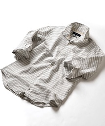 SHIPS JET BLUE | SHIPS JET BLUE (シップス ジェットブルー): コットン / リネン ボーダー ワイヤーシャツ■(シャツ/ブラウス)