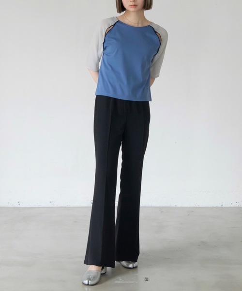 VACANCY(ヴァカンシー)の「フレアスラックスパンツ/美脚パンツ(その他パンツ・レディース・ブラック/ブラウン・SMALL/MEDIUM/LARGE)」の6枚目の写真