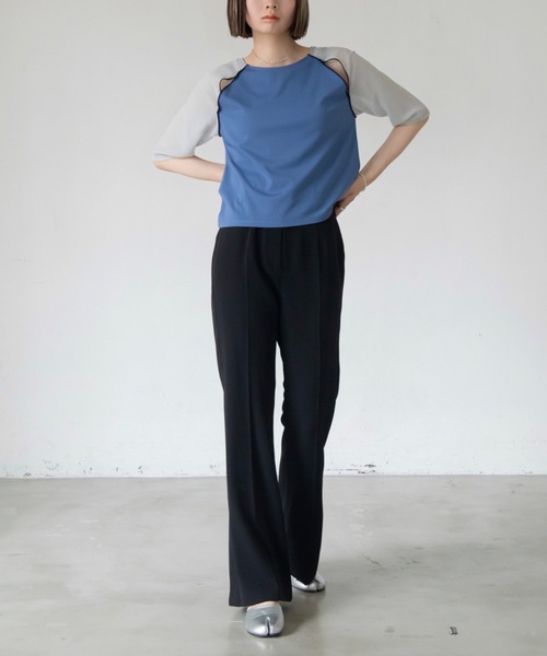 VACANCY(ヴァカンシー)の「フレアスラックスパンツ/美脚パンツ(その他パンツ・レディース・ブラック/ブラウン・SMALL/MEDIUM/LARGE)」の3枚目の写真