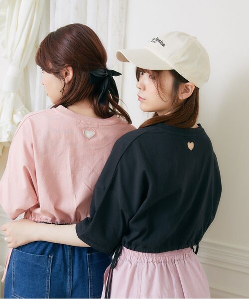 ハートトップス ems excite（エムズエキサイト）の「裾ドロストハートオープンTEE（T