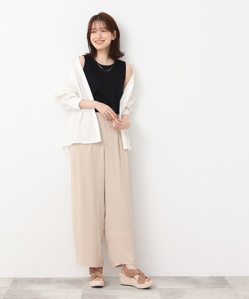 SHOO・LA・RUE（シューラルー）の「◆シンプルだから着回ししやすい タンクトップ（タンクトップ・レディース・ホワイト系/ブラック/ナチュラル・02/03/04）」の11枚目の写真