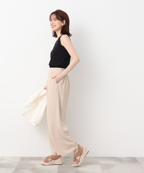 SHOO・LA・RUE（シューラルー）の「◆シンプルだから着回ししやすい タンクトップ（タンクトップ・レディース・ホワイト系/ブラック/ナチュラル・02/03/04）」の12枚目の写真