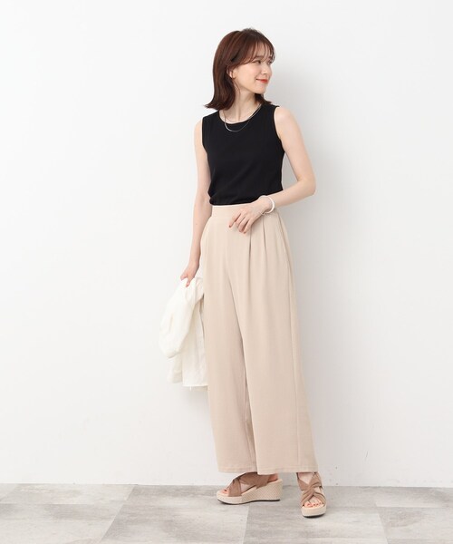 SHOO・LA・RUE（シューラルー）の「◆シンプルだから着回ししやすい タンクトップ（タンクトップ・レディース・ホワイト系/ブラック/ナチュラル・02/03/04）」の13枚目の写真