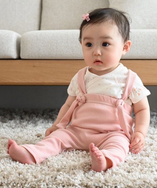 PUPPAPUPO(プッパプーポ)の「サロペット リブパンツ(その他パンツ・キッズ・モカ/ブルー/ブラック/ピンクベージュ/アイボリー/ベージュ/グレー/ミント/ピンク/チャコール・80/70/90)」の9枚目の写真