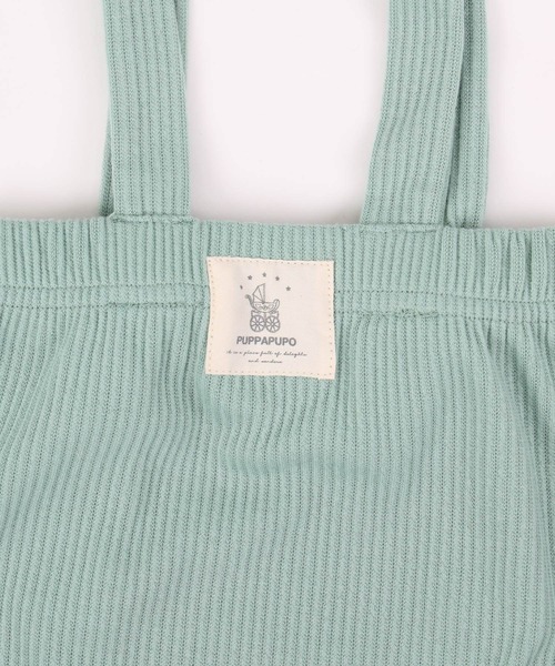 PUPPAPUPO(プッパプーポ)の「サロペット リブパンツ(その他パンツ・キッズ・モカ/ブルー/ブラック/ピンクベージュ/アイボリー/ベージュ/グレー/ミント/ピンク/チャコール・80/70/90)」の12枚目の写真