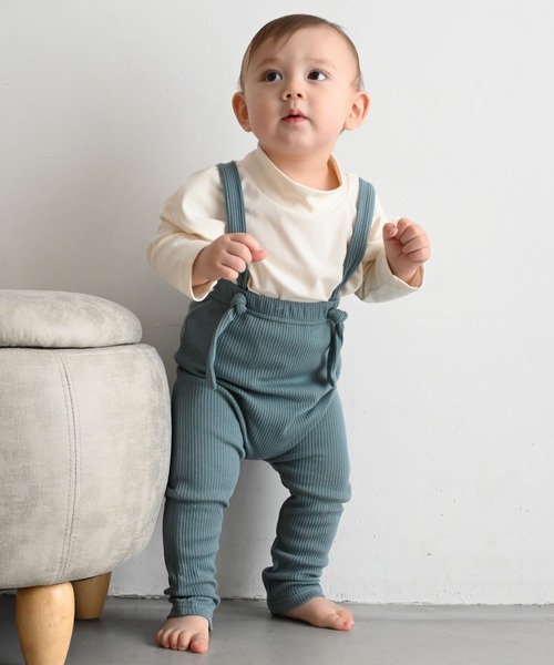 PUPPAPUPO(プッパプーポ)の「サロペット リブパンツ(その他パンツ・キッズ・モカ/ブルー/ブラック/ピンクベージュ/アイボリー/ベージュ/グレー/ミント/ピンク/チャコール・80/70/90)」の21枚目の写真