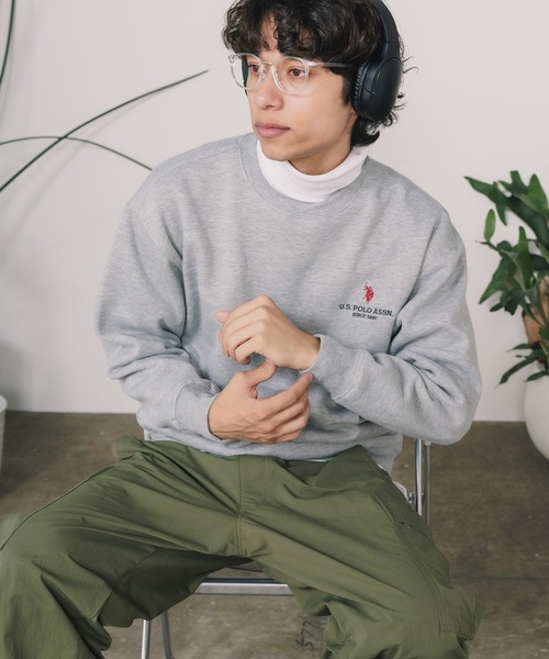 U.S. POLO ASSN.（ユーエスポロアッスン）の「U.S. POLO ASSN./ユーエスポロアッスン 裏起毛クルースウェット（スウェット・メンズ・アッシュグレー/ダークグリーン/ブラック/ネイビー・LL/M/L/S）」の15枚目の写真
