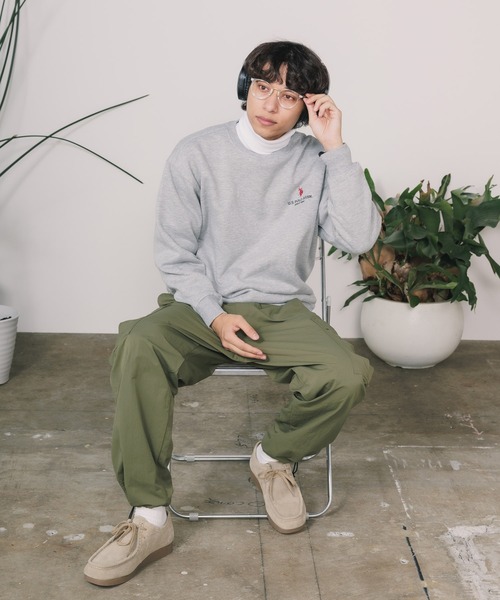 U.S. POLO ASSN.（ユーエスポロアッスン）の「U.S. POLO ASSN./ユーエスポロアッスン 裏起毛クルースウェット（スウェット・メンズ・アッシュグレー/ダークグリーン/ブラック/ネイビー・LL/M/L/S）」の16枚目の写真