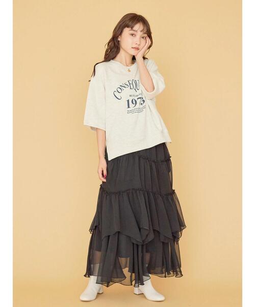 AMERICAN HOLIC(アメリカンホリック)の「ミニ裏毛ロゴカットプルオーバー②(Tシャツ/カットソー・レディース・ホワイト系その他・M/L)」の5枚目の写真