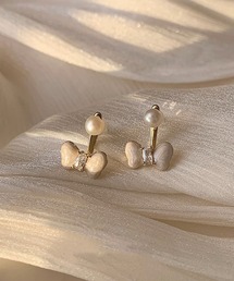 リボンパールピアス