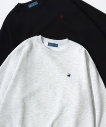 BEVERLY HILLS POLO CLUB/ビバリーヒルズポロクラブ 別注 オーバーサイズ 裏起毛 ロゴ ワンポイント刺繍 スウェット トレーナー/長袖 トップス プルオーバー/レディース メンズ