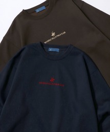 BEVERLY HILLS POLO CLUB/ビバリーヒルズポロクラブ 別注 オーバーサイズ 裏起毛 ロゴ ワンポイント刺繍 スウェット トレーナー/長袖 トップス プルオーバー/レディース メンズ