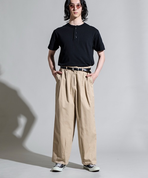 CALIFORNIA OUTFITTERS（カリフォルニア アウトフィッターズ）の「3-8B11 タック ワイド バルーンパンツ（チノパンツ・メンズ・カーキ/ベージュ/アイボリー/ネイビー・FREE）」の10枚目の写真