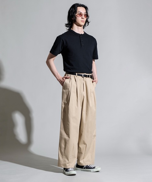 CALIFORNIA OUTFITTERS（カリフォルニア アウトフィッターズ）の「3-8B11 タック ワイド バルーンパンツ（チノパンツ・メンズ・カーキ/ベージュ/アイボリー/ネイビー・FREE）」の11枚目の写真