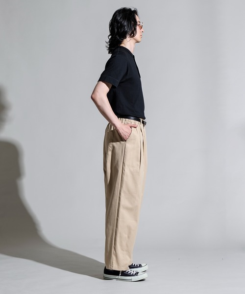 CALIFORNIA OUTFITTERS（カリフォルニア アウトフィッターズ）の「3-8B11 タック ワイド バルーンパンツ（チノパンツ・メンズ・カーキ/ベージュ/アイボリー/ネイビー・FREE）」の12枚目の写真