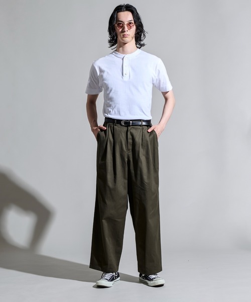 CALIFORNIA OUTFITTERS（カリフォルニア アウトフィッターズ）の「3-8B11 タック ワイド バルーンパンツ（チノパンツ・メンズ・カーキ/ベージュ/アイボリー/ネイビー・FREE）」の14枚目の写真