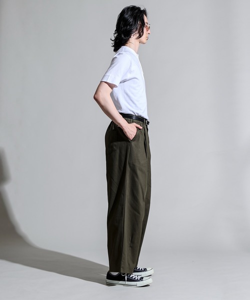 CALIFORNIA OUTFITTERS（カリフォルニア アウトフィッターズ）の「3-8B11 タック ワイド バルーンパンツ（チノパンツ・メンズ・カーキ/ベージュ/アイボリー/ネイビー・FREE）」の15枚目の写真