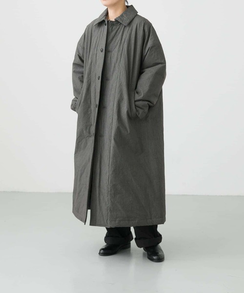 【かぐれ】未使用に近い！ウールステンカラーコート　グレー かぐれ（カグレ）の「ウールステンカラーショートコート（ステン