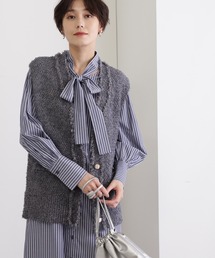 N.(N. Natural Beauty Basic) | ◆ハタハタツイードニットジレ(ベスト)