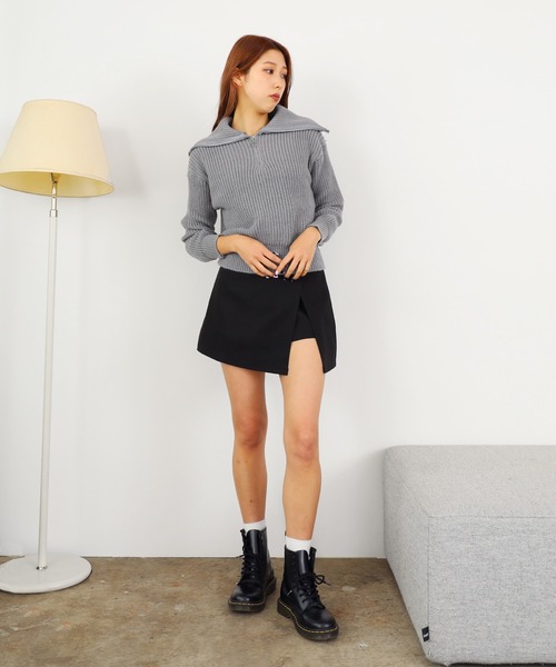 ROOPTOKYO（ループトウキョウ）の「ふわふわハーフジップニット（ニット/セーター・レディース・グレー/ミント/ブラウン・FREE）」の15枚目の写真