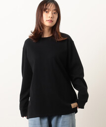 裏起毛 ワッフル クルーネックTシャツ