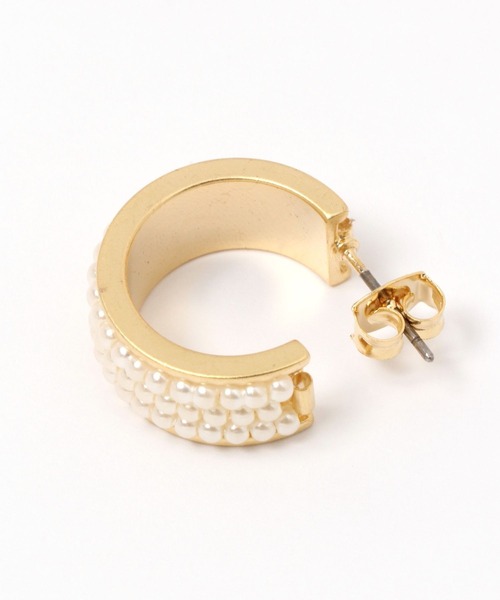 LEPSIM（レプシィム）の「【jours heureux】パールフープピアス　979703（ピアス（両耳用）・レディース・ゴールド・ONE SIZE）」の3枚目の写真