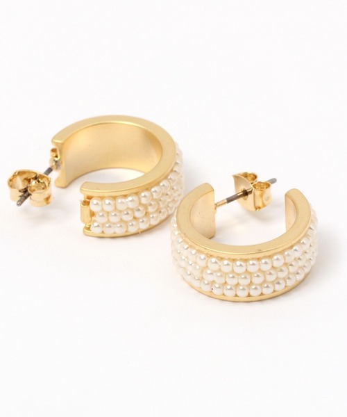 LEPSIM（レプシィム）の「【jours heureux】パールフープピアス　979703（ピアス（両耳用）・レディース・ゴールド・ONE SIZE）」の4枚目の写真