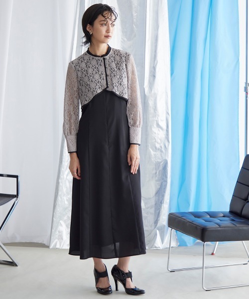 ★新品★ VALERIANE レースボレロワンピース　グレー　M VALERIANE レースボレロワンピース | DRESS,DRESS | ROOM903 online