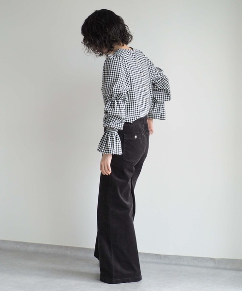 cepo(セポ)の「ベルト付きコーデュロイワークパンツ(その他パンツ・レディース・チャコール/オフホワイト・S/M/L)」の4枚目の写真