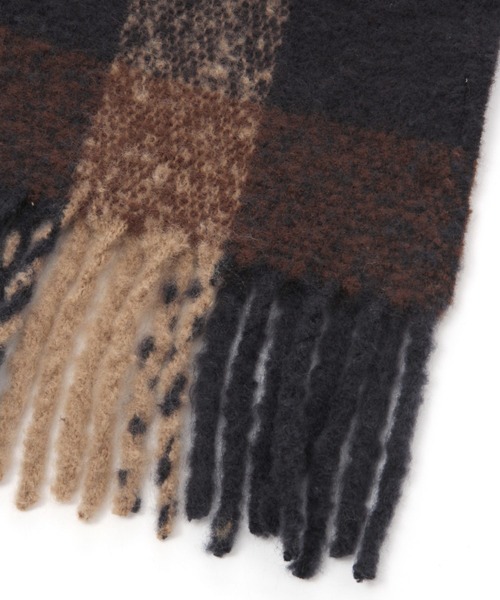 LEPSIM(レプシィム)の「太フリンジ柄ストール 978909(ストール/ショール・レディース・ブラウン/ブルー/オレンジ/ベージュ/カーキ・ONE SIZE)」の15枚目の写真